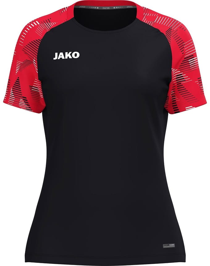 Jako Sonic T-Shirt Dames - Zwart / Rood | Maat: 42/44