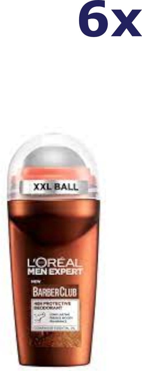 6x L'Oréal Men Expert Deodorant Roll On 50ml Barber club