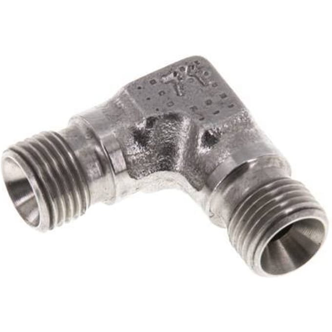 90° L-Koppeling G1/8'' Hoge Druk RVS  60° Conus 400bar Hydrauliek