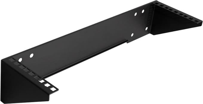 LogiLink 19" rack voor ondertafel-/wandmontage, 3 HE, zwart