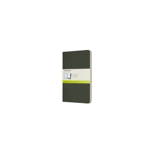 Moleskine cahier journal soft cover large myrtle groen blanco à 3 stuks