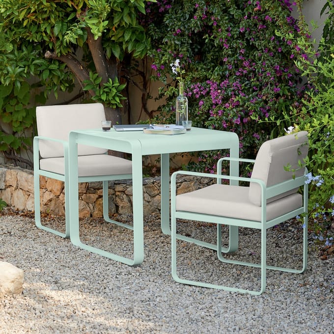 Fermob BELLEVIE fauteuil voor de eethoek - A6 citroensorbet - A3 grafietgrijs