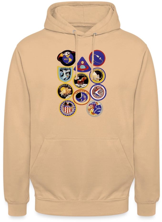 NASA Apollo-missie-insignes Hoodie Unisex