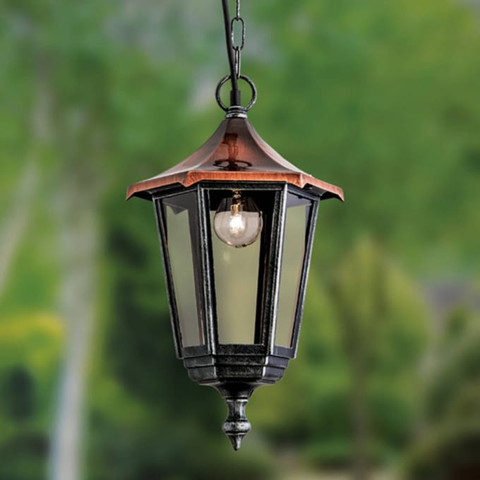 ORION Charmante hanglamp ANTOINE met koperdak