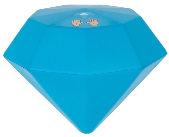 Stressbal diamant - Anti stress knijpspeelgoed - Fidget - Blauw - 11 cm