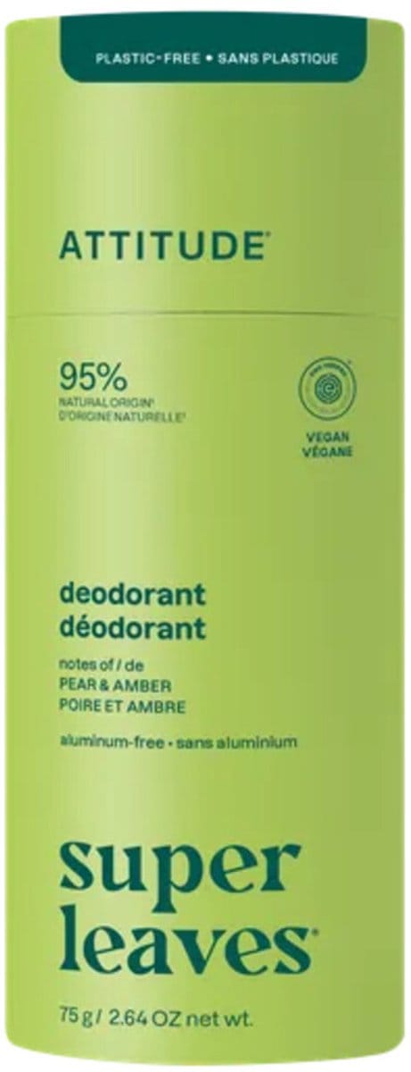 Attitude - Super Leaves Natural Deodorant Pear & Amber - 75gr