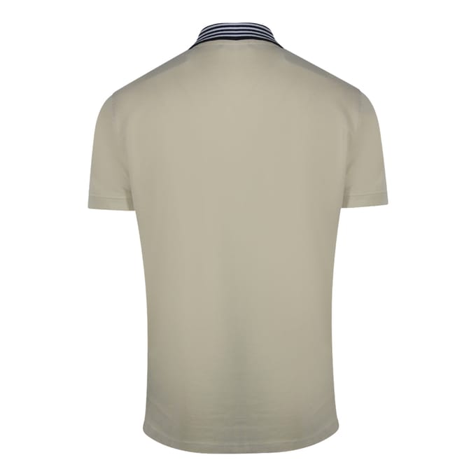 Cavalli Class Gestreepte Beige Poloshirt Met Kraag