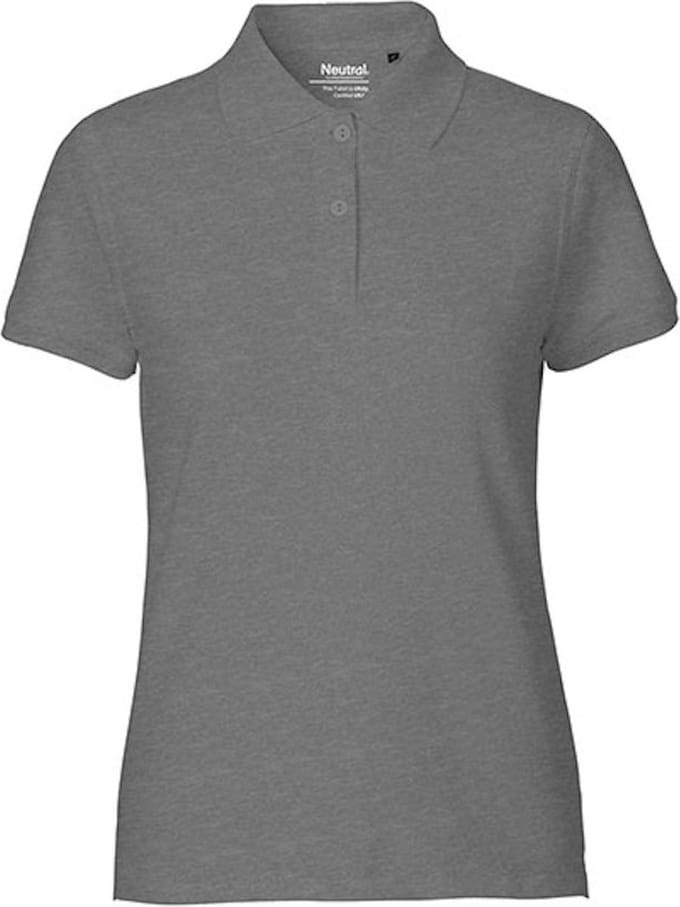 Neutral - Classic Dames Polo - Dark Heather - 100% Biologisch Katoen maat S