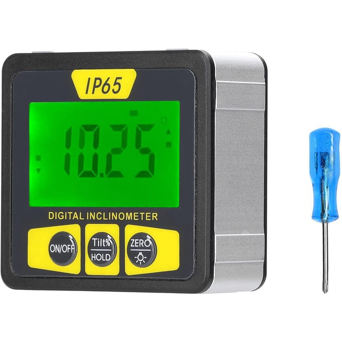 Waterpas Magnetisch Digitaal Waterpas en Hoekzoeker Veelzijdig Stofdicht Mini Inclinometer LCD veelkleurig