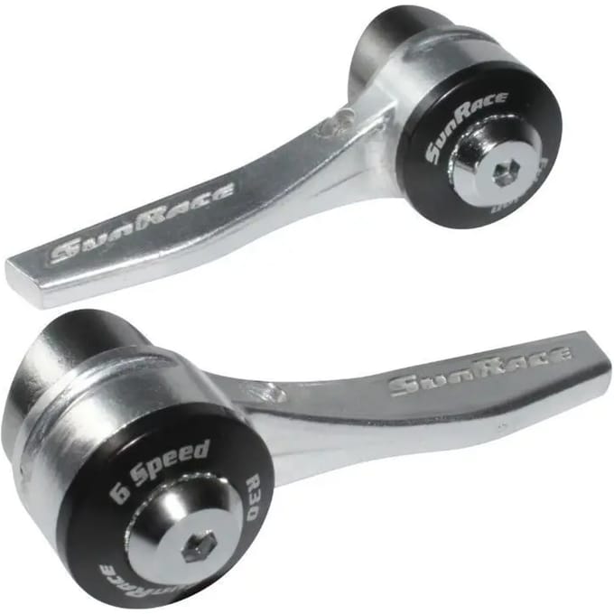 Paar racefiets shifters voor plot frame Sunrace Braser 3x6V