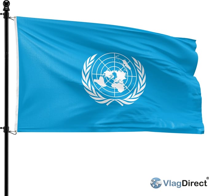 VlagDirect - Verenigde Naties vlag - 90 x 150 cm