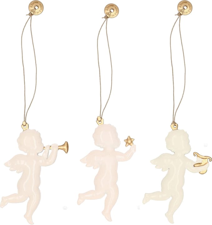 Springos Kerstversiering | Kerstdecoratie voor binnen | Kersthanger | Kerstengel | 7,5 cm | 3 stuks