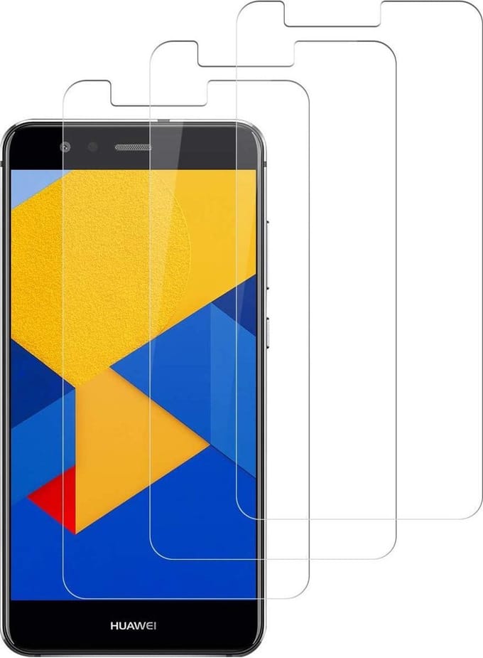 Screenprotector Glas - Tempered Glass Screen Protector Geschikt voor: Huawei P10 Lite  - 3x