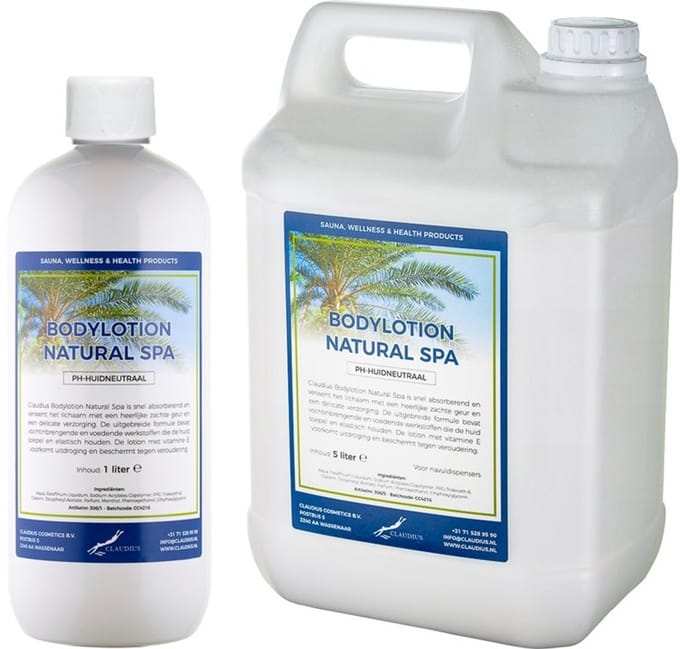 Bodylotion Natural Spa 1 liter - hervulbaar + Jerrycan 5 liter navulling