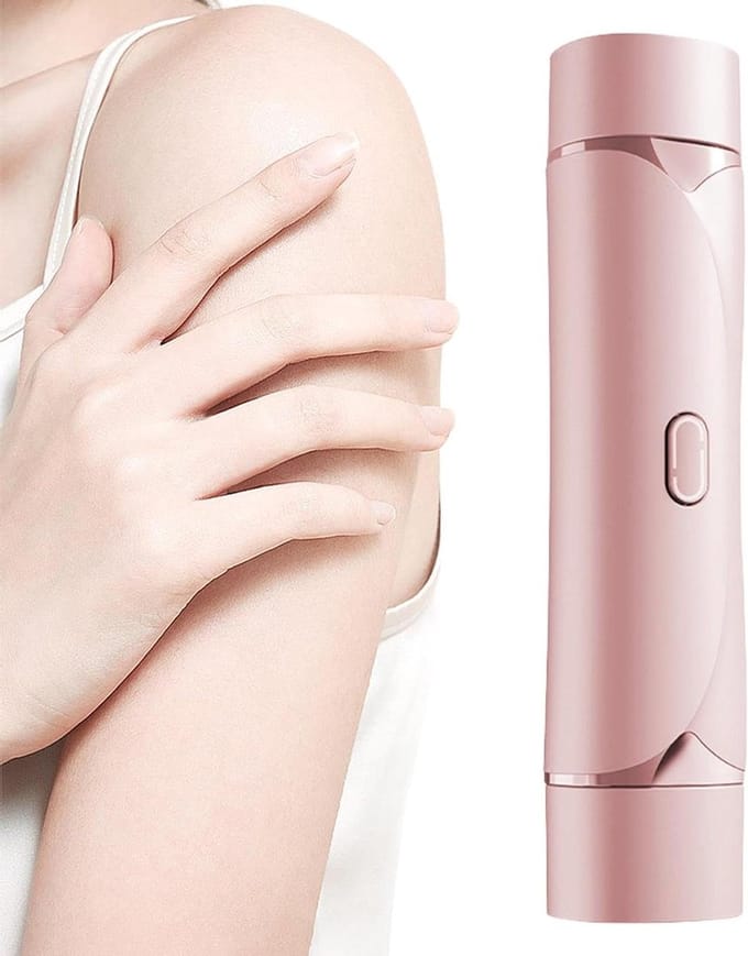 Elektrische Bikini Trimmer - Lichaamshaar Trimmer - Gladde Huid - Dubbele Scheerkoppen - 18 cm - Wit