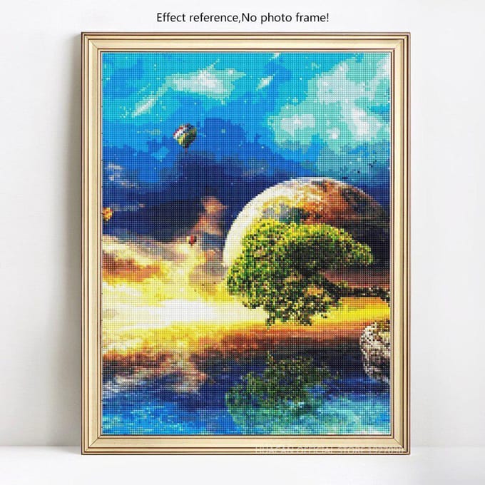 5D Diamant Schilderij Landschap Aarde Volledige Ronde Borduurwerk Verkoop Afbeelding Strass Diamant 20X30 blue