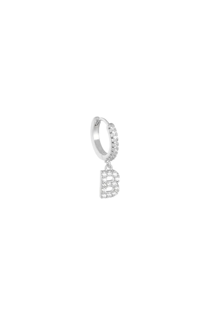 Oorbellen Letter B Zilver Copper