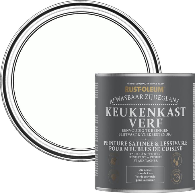 Rust-Oleum Wit Keukenkastverf Zijdeglans - Krijtwit 750ml
