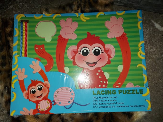 Rijgpuzzel Aap, Rijgveter puzzel Aap