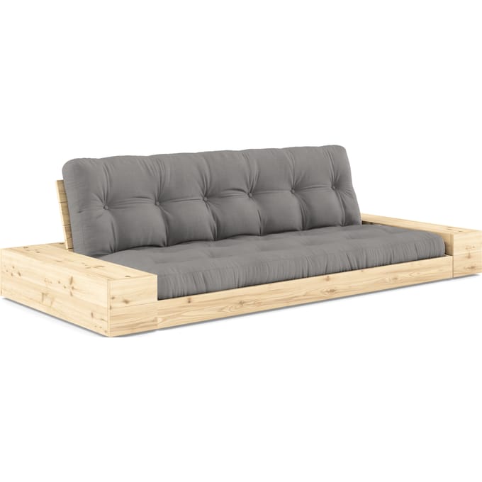 Karup Basis slaapbank inclusief zijboxen - 746 Grey - 101ClearLacquered