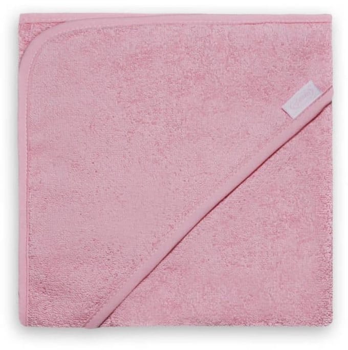 Gepersonaliseerde badcape roze met naam geborduurd