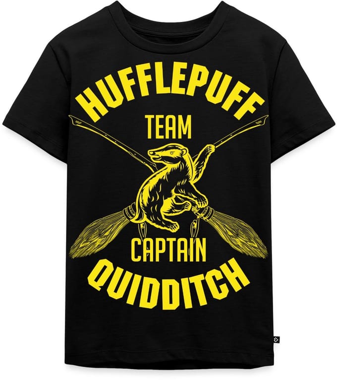 Harry Potter Hufflepuff Team Captain Quidditch Premium T Shirt Kinderen