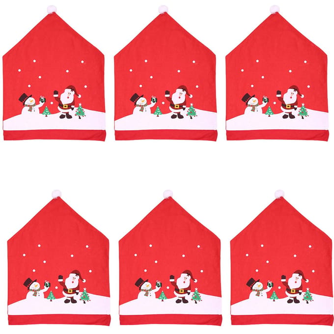 Vliesstoelset Cartoon Sneeuwman Krukset red