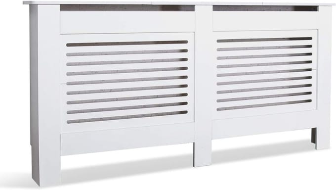 Zyrex® Radiatorbekleding - Radiatoromkasting - Radiatorombouw - Wit - ‎19cm x 172cm x 82cm