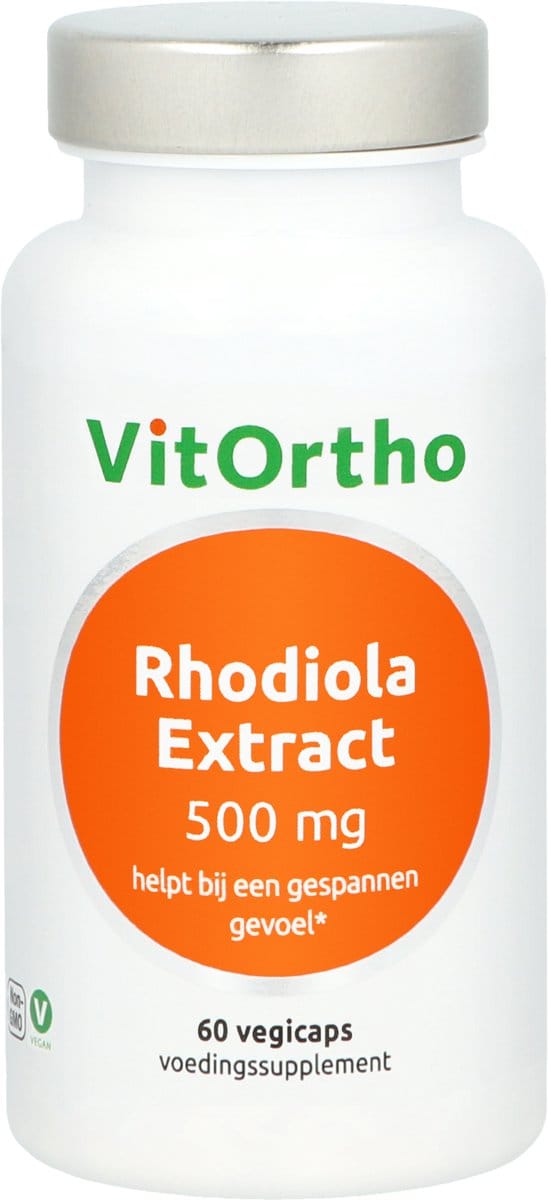Vitortho Rhodiola extract 500mg - 60 capsules - Voedingssupplement