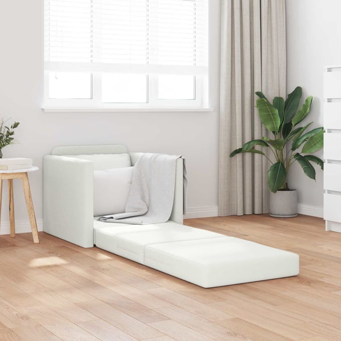 vidaXL - Slaapbank - Wit - 74 - x - 77 - x - 81 - cm - Kunstleer