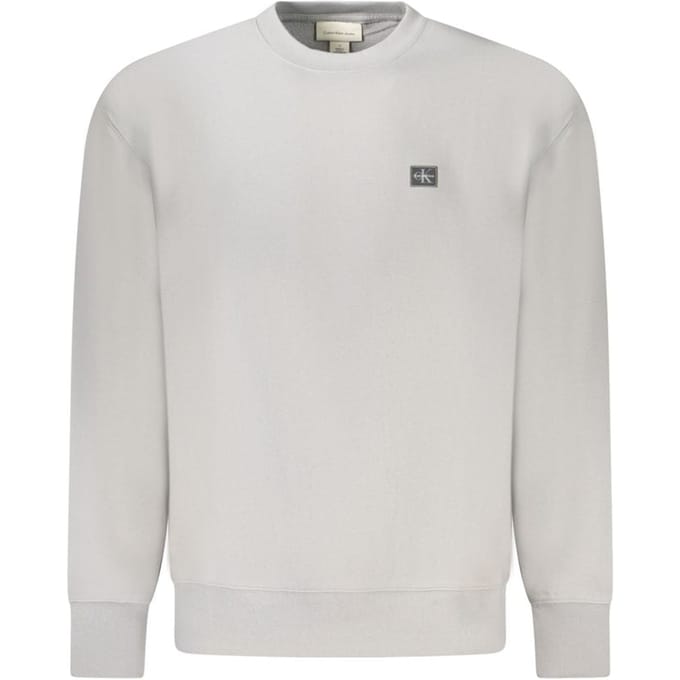 Calvin Klein Grigio Katoenen Mannen Sweater