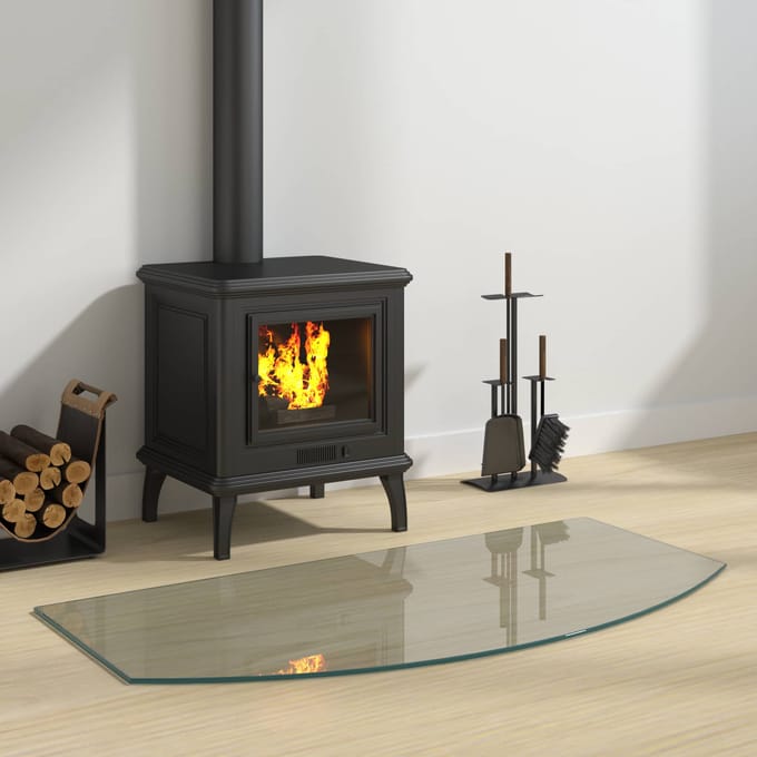 vidaXL - Glazen - haardplaat - Doorzichtig - 100 - x - 50 - cm - Glas