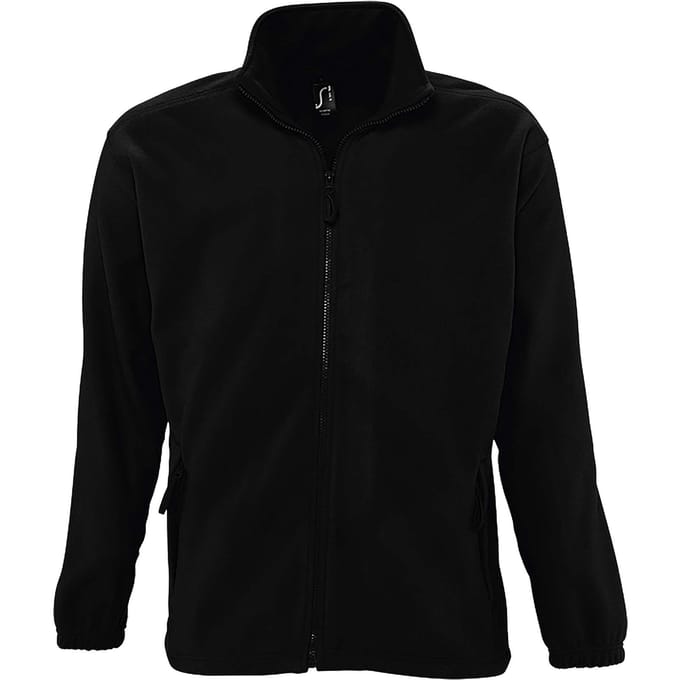 SOLS Heren North Full Zip Outdoor Fleece Jacket (Zwart)