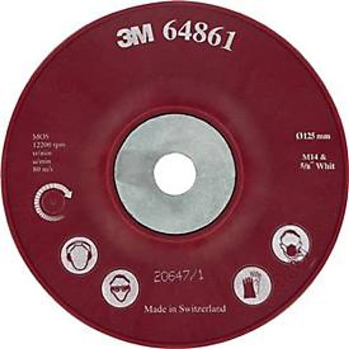 Rubberen onderlegger Cubitron II D.180mm M14 geribbeld 3M