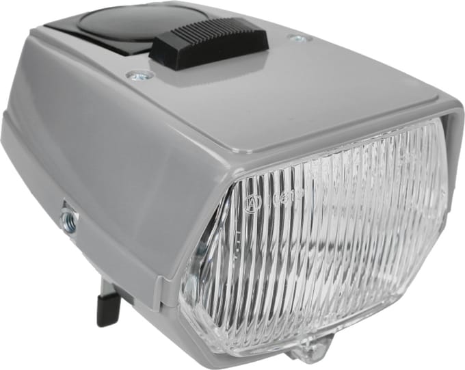 Koplamp vierkant + schakelaar maxi grijs DMP