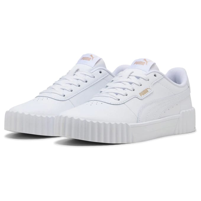 PUMA Carina 3.0 Dames Sneakers - PUMA White-PUMA Gold