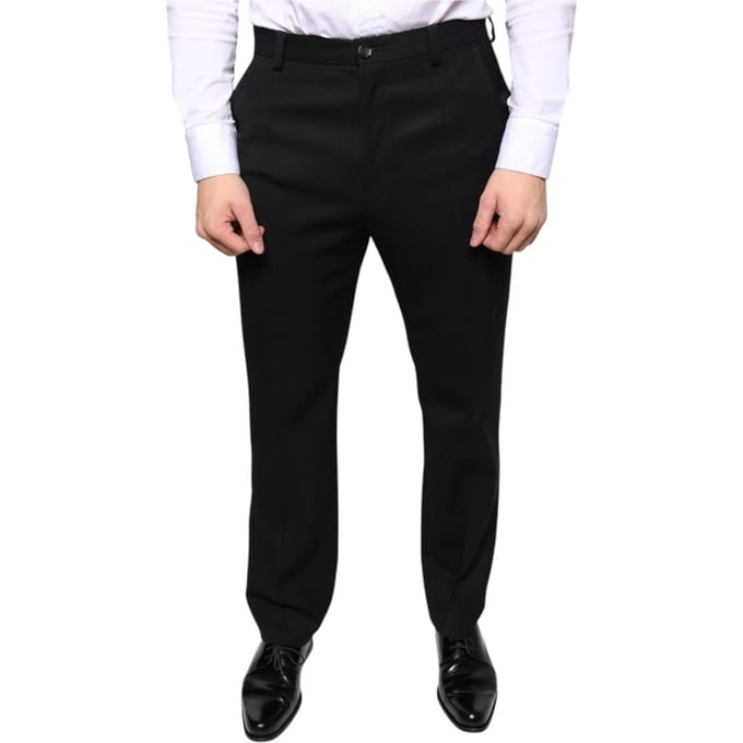 Classic Fit Broek Effen Zwart