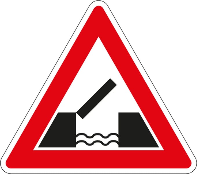 Beweegbare brug sticker, J15 300 mm