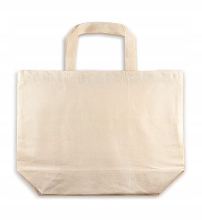 Grote Katoenen Boodschappentas 44x44cm Ecru 220g - Natuurlijk & Eco