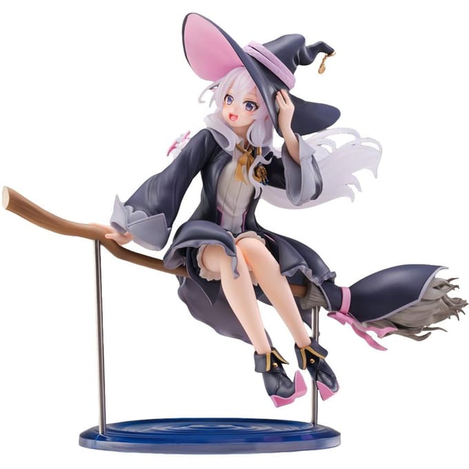 20cm Sorcière errante Anime: La Figure de Voyage d'Elaina Elaina Robe de Sorcière Posture Assise Figurine d'Action Modèle PVC Collection gray