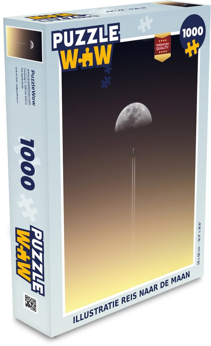 Puzzel Maan - Raket - Ruimte - Legpuzzel - Puzzel 1000 stukjes volwassenen