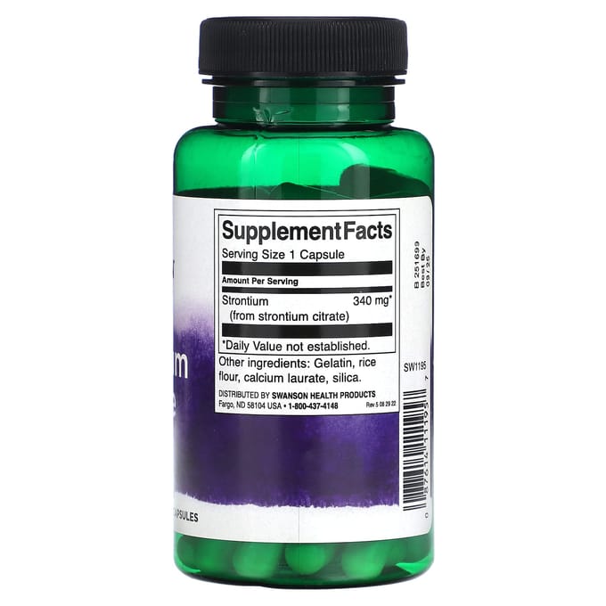 Strontiumcitraat, 340 mg, 60 capsules