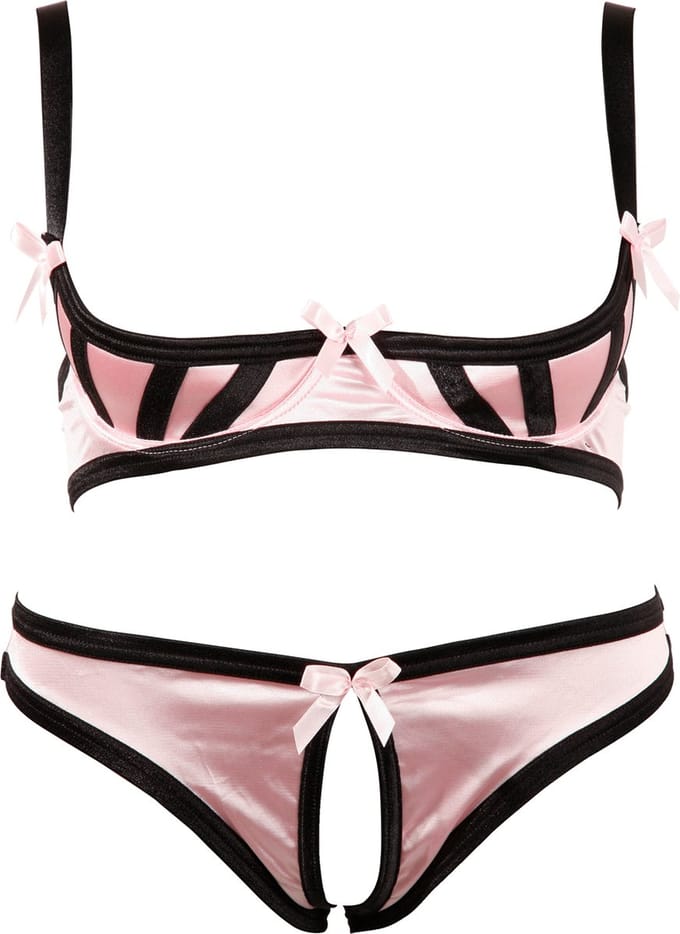 Roze BH set half open