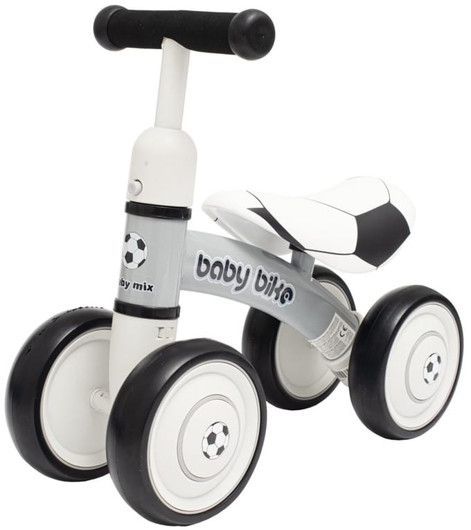 Baby Mix loopfiets zwart wit 12-36 maanden - Babyfiets