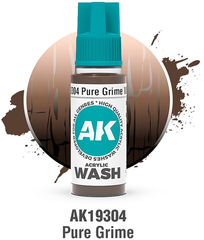AK 3rd Gen Acrylics: Pure Grime Wash (18ml)