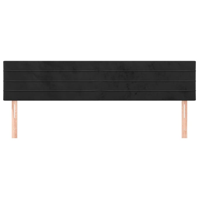 vidaXL - Hoofdborden - 160x5x78/88 - cm - fluweel - zwart