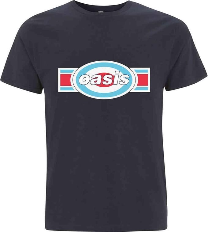 Oasis - Oblong Target Heren T-shirt - M - Blauw