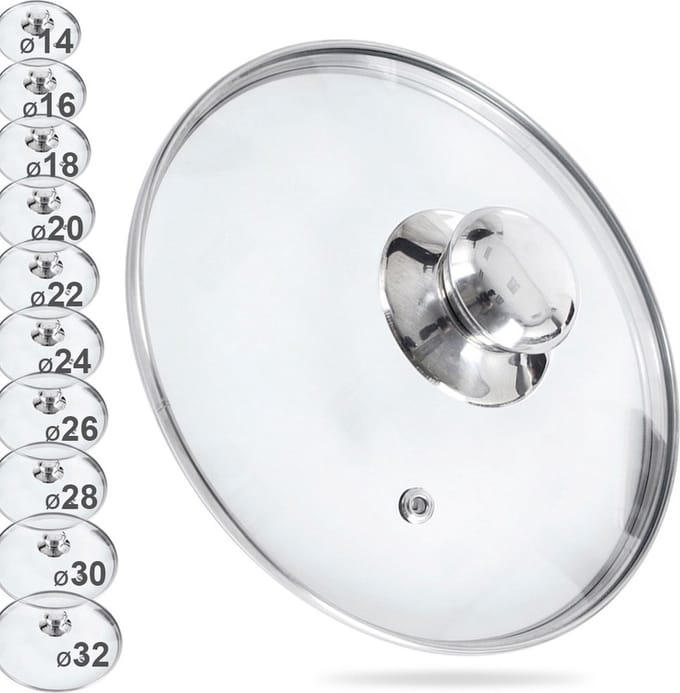 Deksel Glas 20 cm - Pannendeksel - Pandeksel - Potdeksel