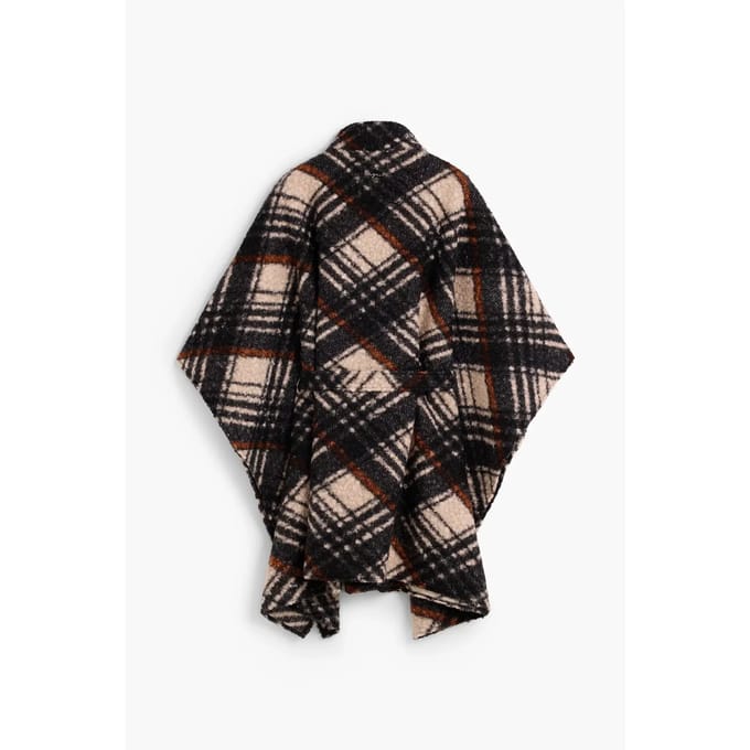 Geruite poncho voor dames Desigual
