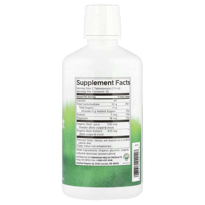 Biologisch Rode Bieten Concentraat, 946 ml (32 fl oz) white